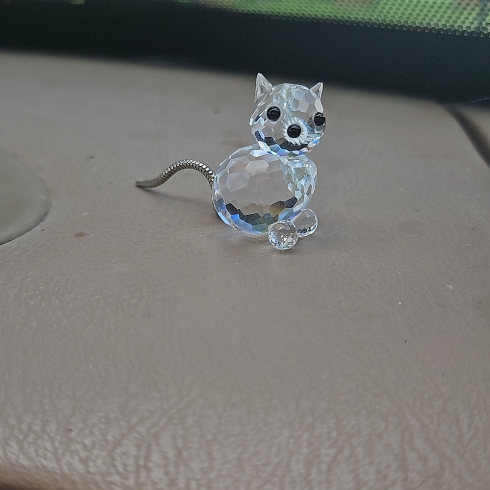 Swarovski Figurine Crystal 010011 Cat 3,3 Cm.